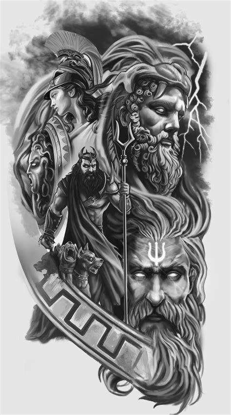 sketch greek mythology tattoo designs.